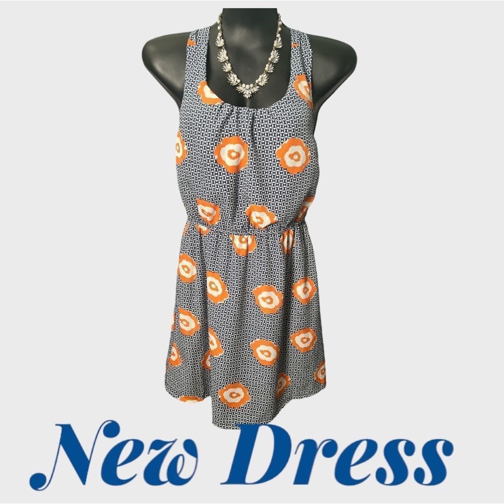 Tulle Black and Orange Mini Dress